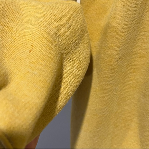 LOVE PINK Victoria’s Secret mustard sweatshirt EUC Teddy Bear raised letters XS - Picture 7 of 7